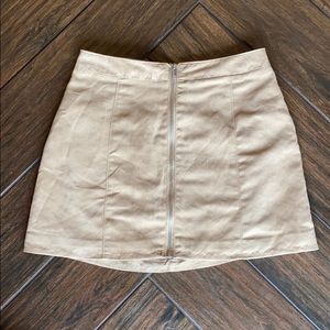 SUEDE HIGH RISE SKIRT